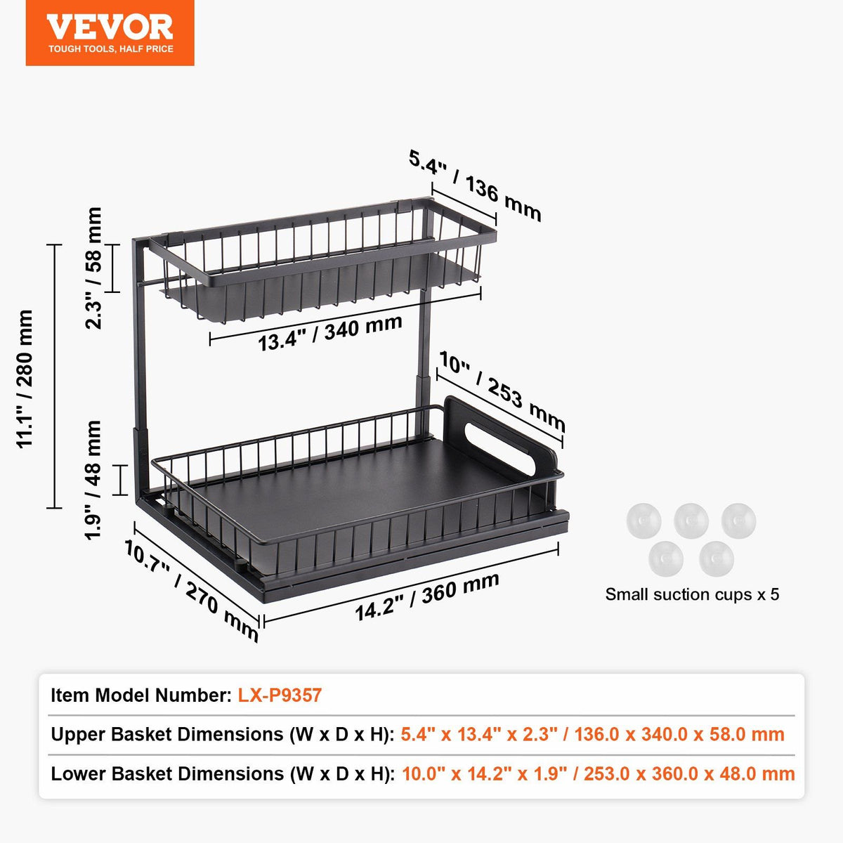 2-Tier Pull Out Cabinet Organizer A1468