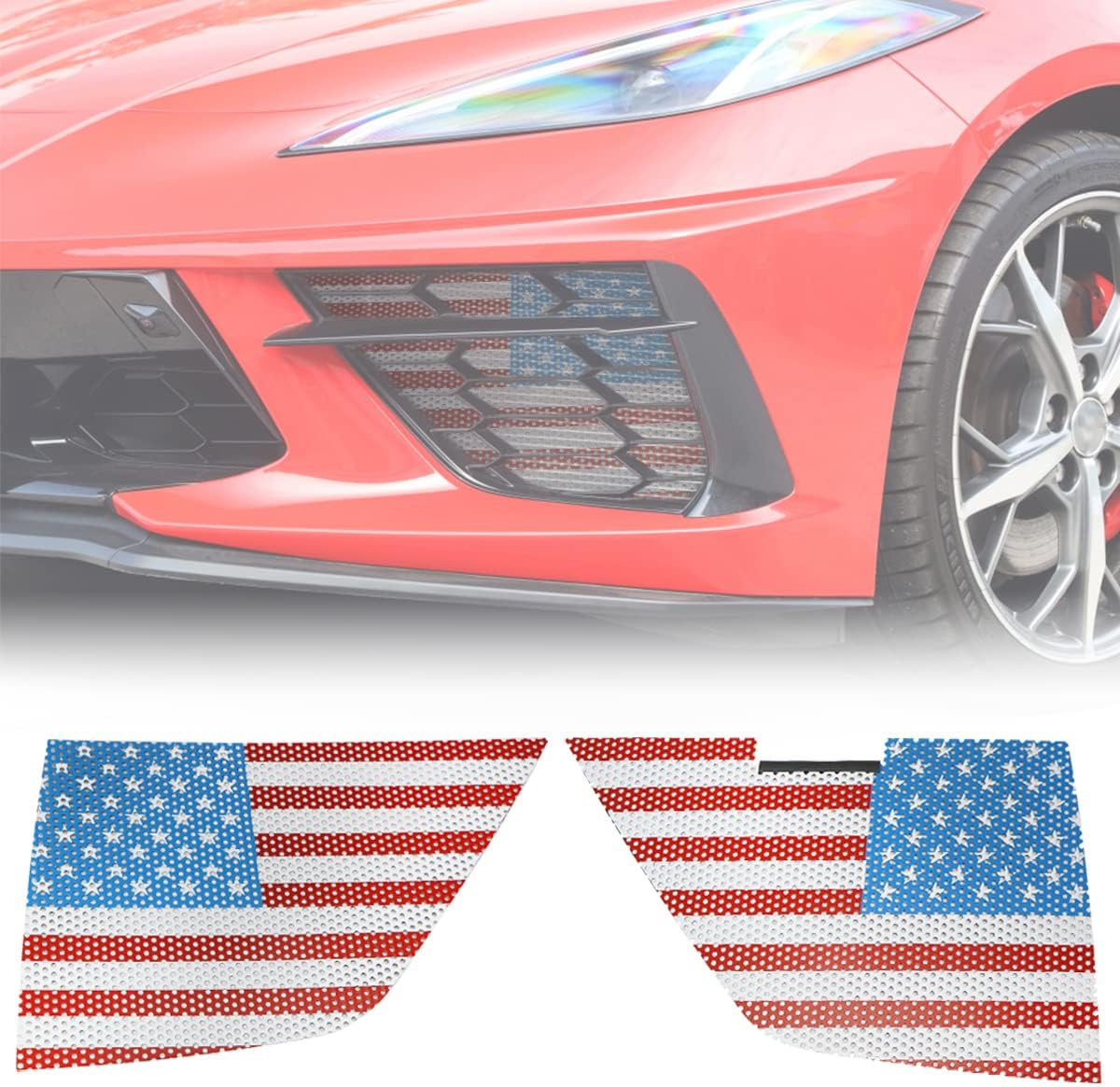 Black Aluminum Car Radiator Grille Vent Set L310