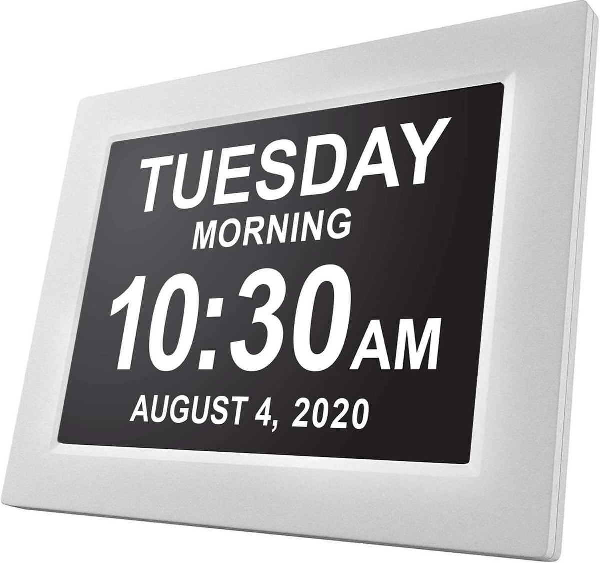 Large Digital Clock with Date and Day of Week (White) G69496