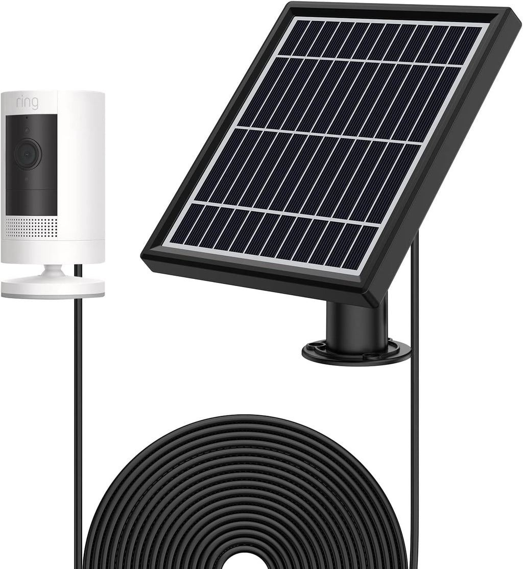 White Solar Panel with Wall Mount and Power Cable S883