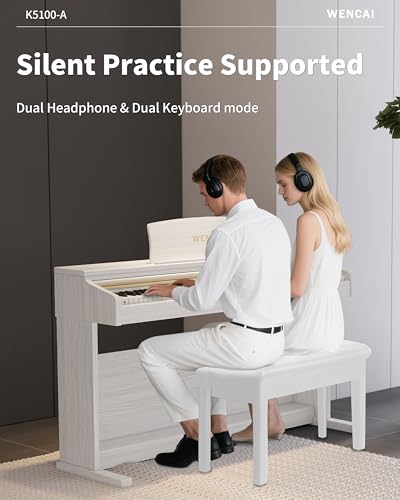 White Full Size Weighted Digital Piano B337919