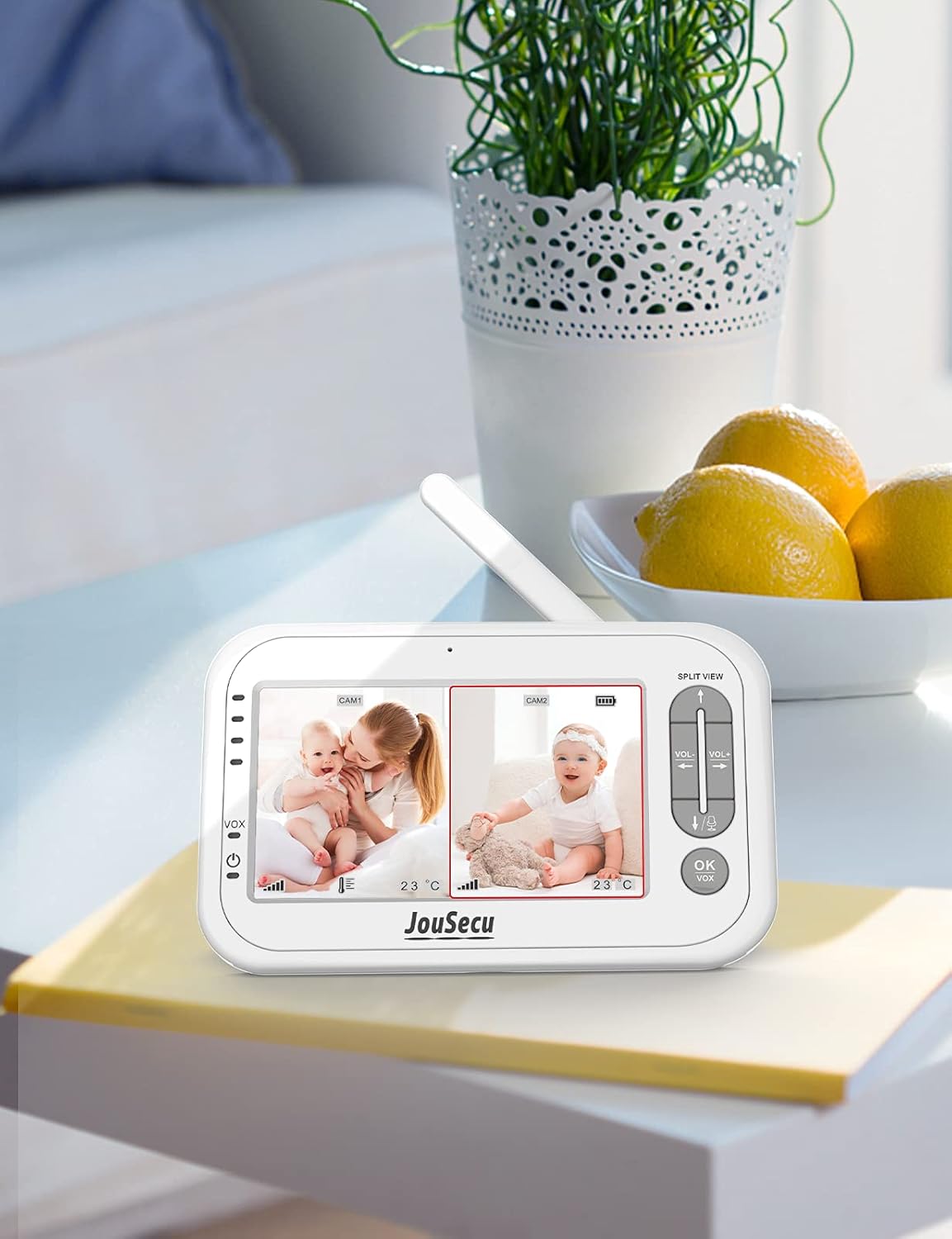 Baby Monitor with Camera and Audio 4.3 Inches LCD Split Screen O988