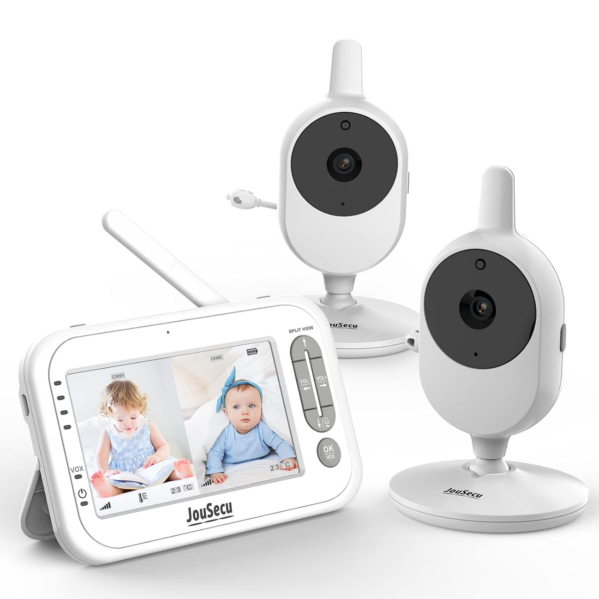 Baby Monitor with Camera and Audio 4.3 Inches LCD Split Screen O988