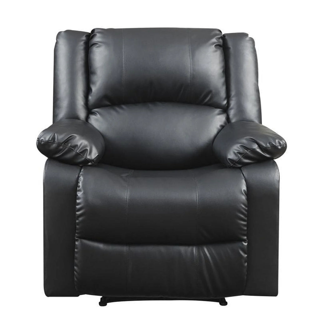 Black Faux Leather Recliner Q171