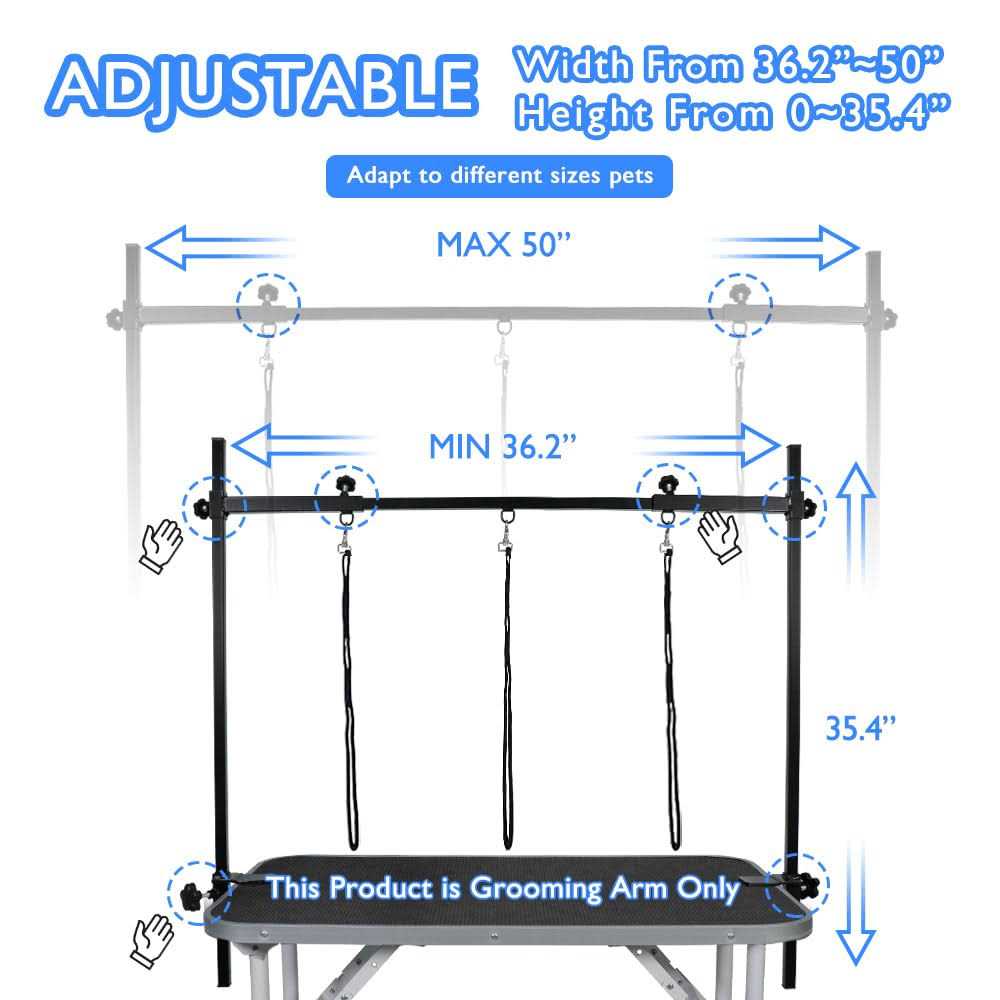 Dog Grooming Table Arm with 3 Noose and Clamp H89647