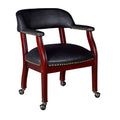 Black Captain Chair with Casters J465150
