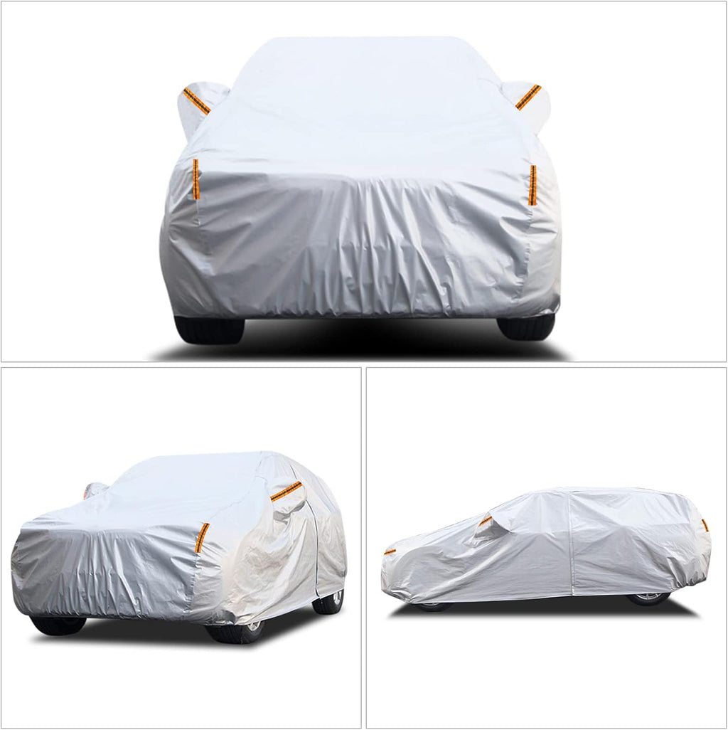 Waterproof Car Cover for 4 Door Wrangler JK with Driver Door Zipper Lock Cable U938