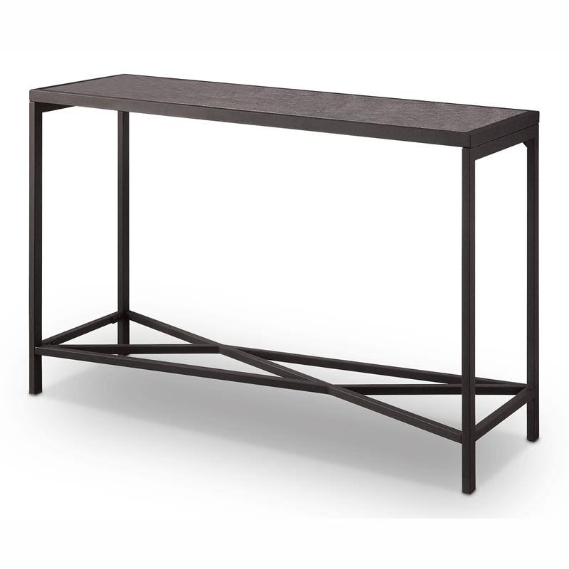 Industrial Metal Console Table in Gray Q79627