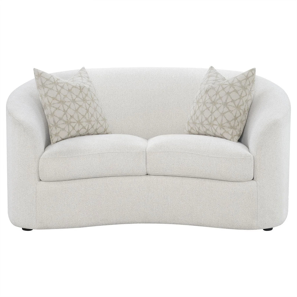 Latte Fabric Upholstered 2-piece Living Room Set J4715
