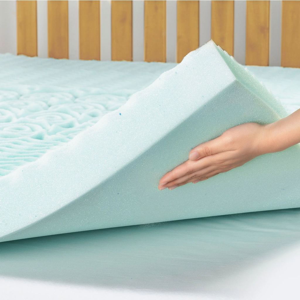4" 5-Zone Cooling Gel Memory Foam Mattress Topper Y35491