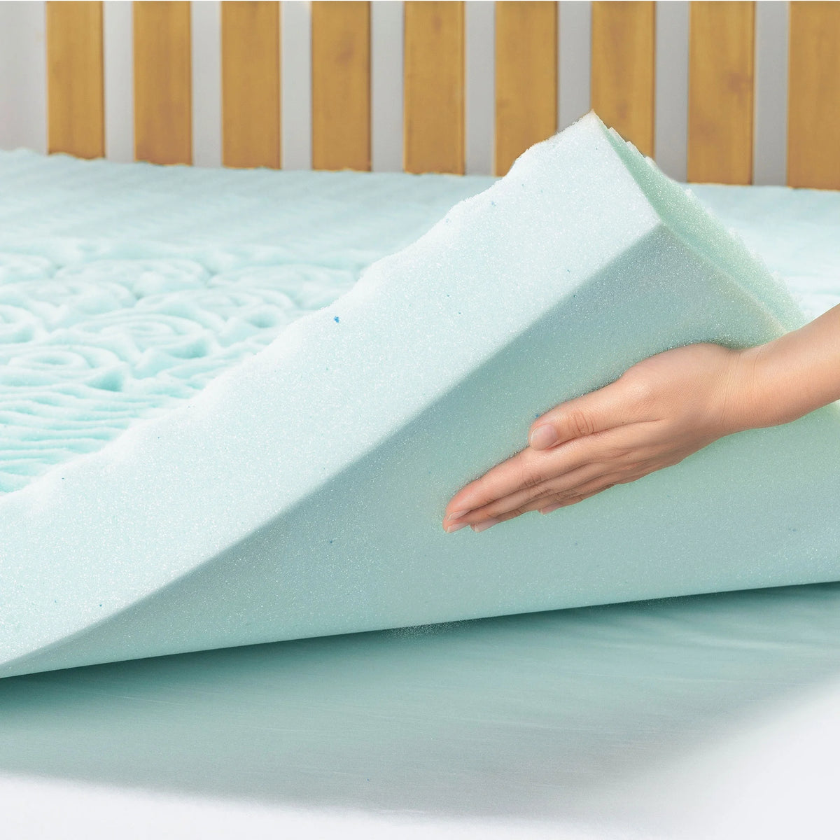 4" 5-Zone Cooling Gel Memory Foam Mattress Topper Y35491