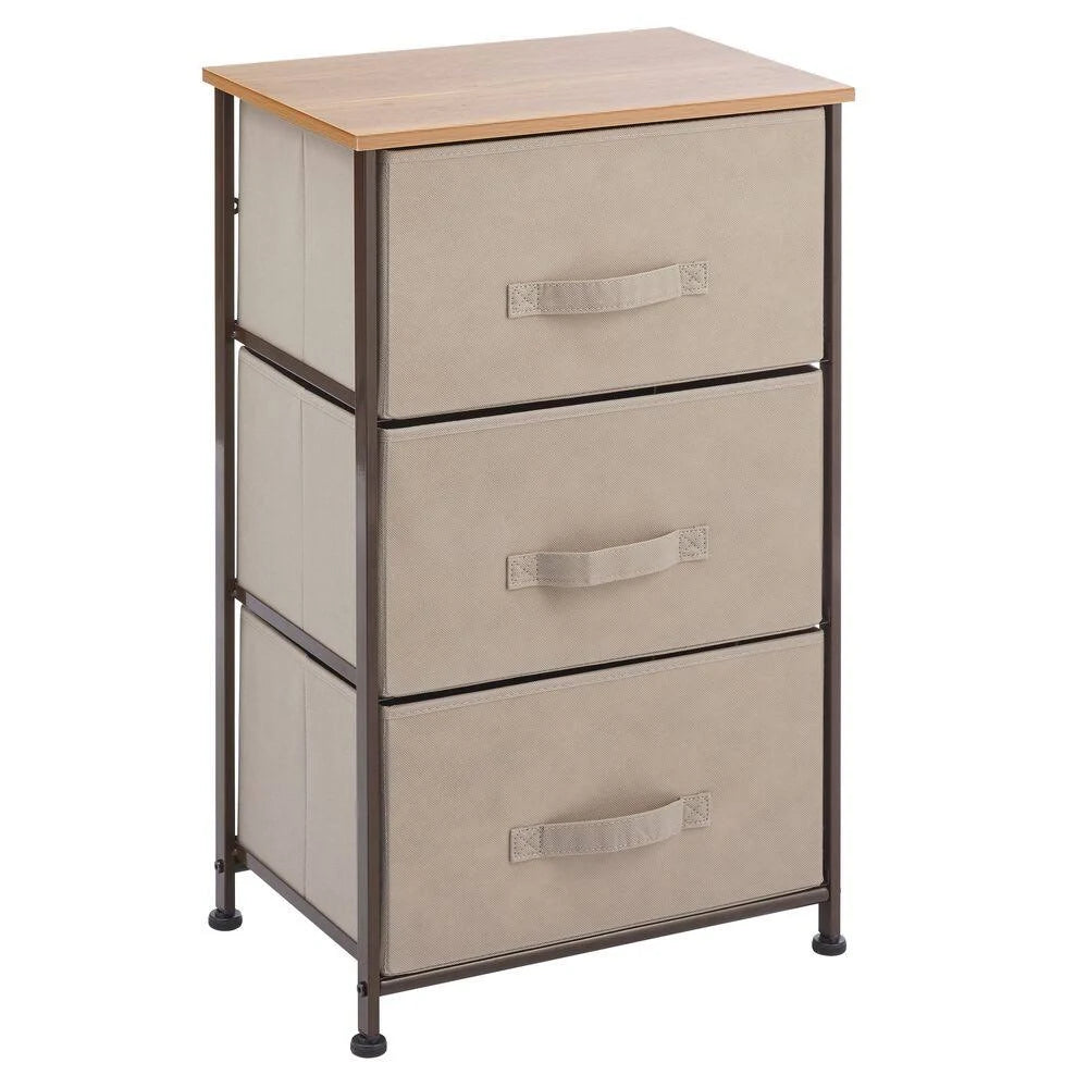 Coffee Espresso 3 Drawer Dresser Storage Tower I599
