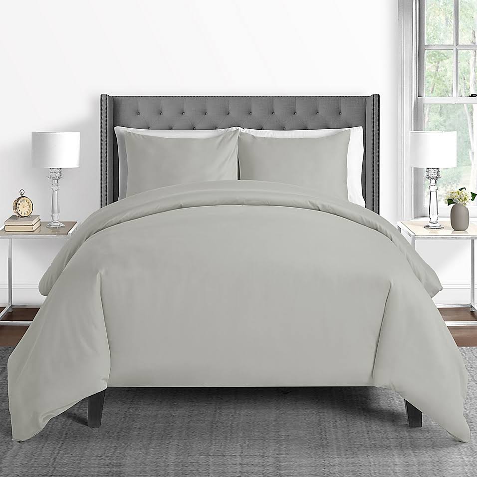 King Duvet Cover Set in Silver B6022