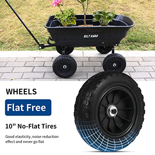 4 Cu.Ft. Poly Yard Dump Cart with 180° Rotating Handle U640976