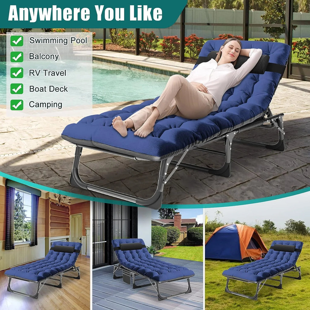 Folding Chaise Lounge Chair 5-Position Heavy Duty Z5804