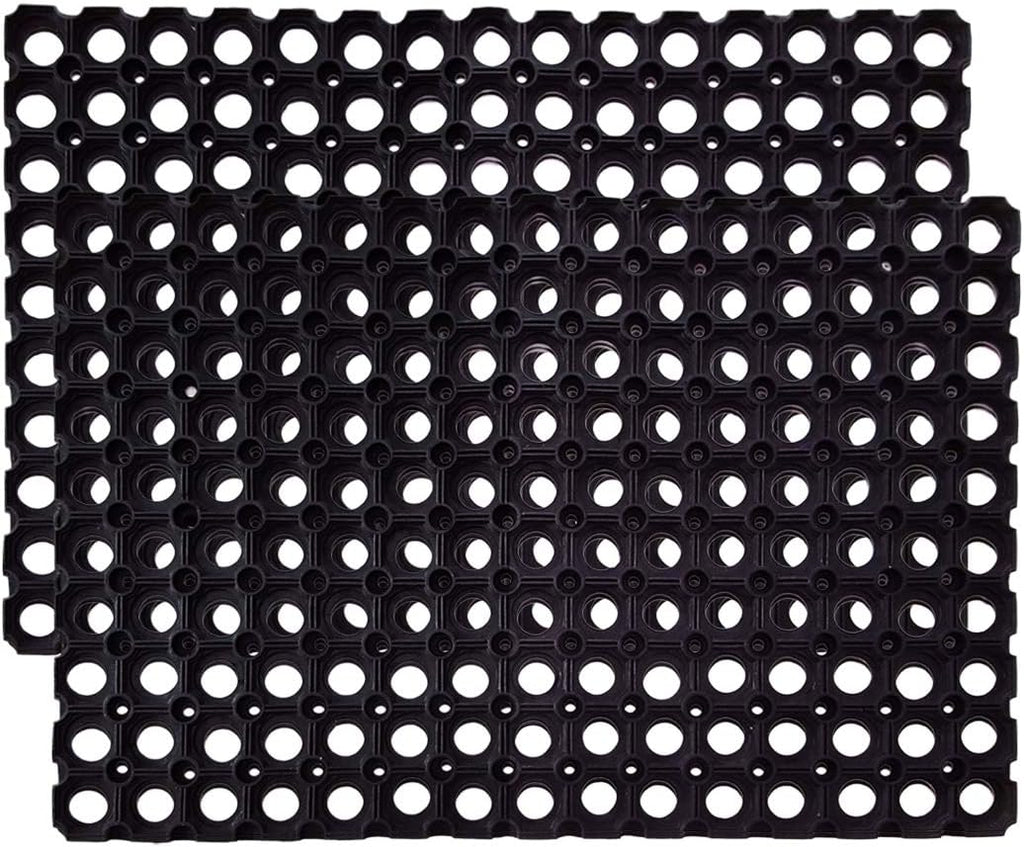 Interlocking Rubber Drainage Floor Mat 24 x 16 inches 12 Mats H3762