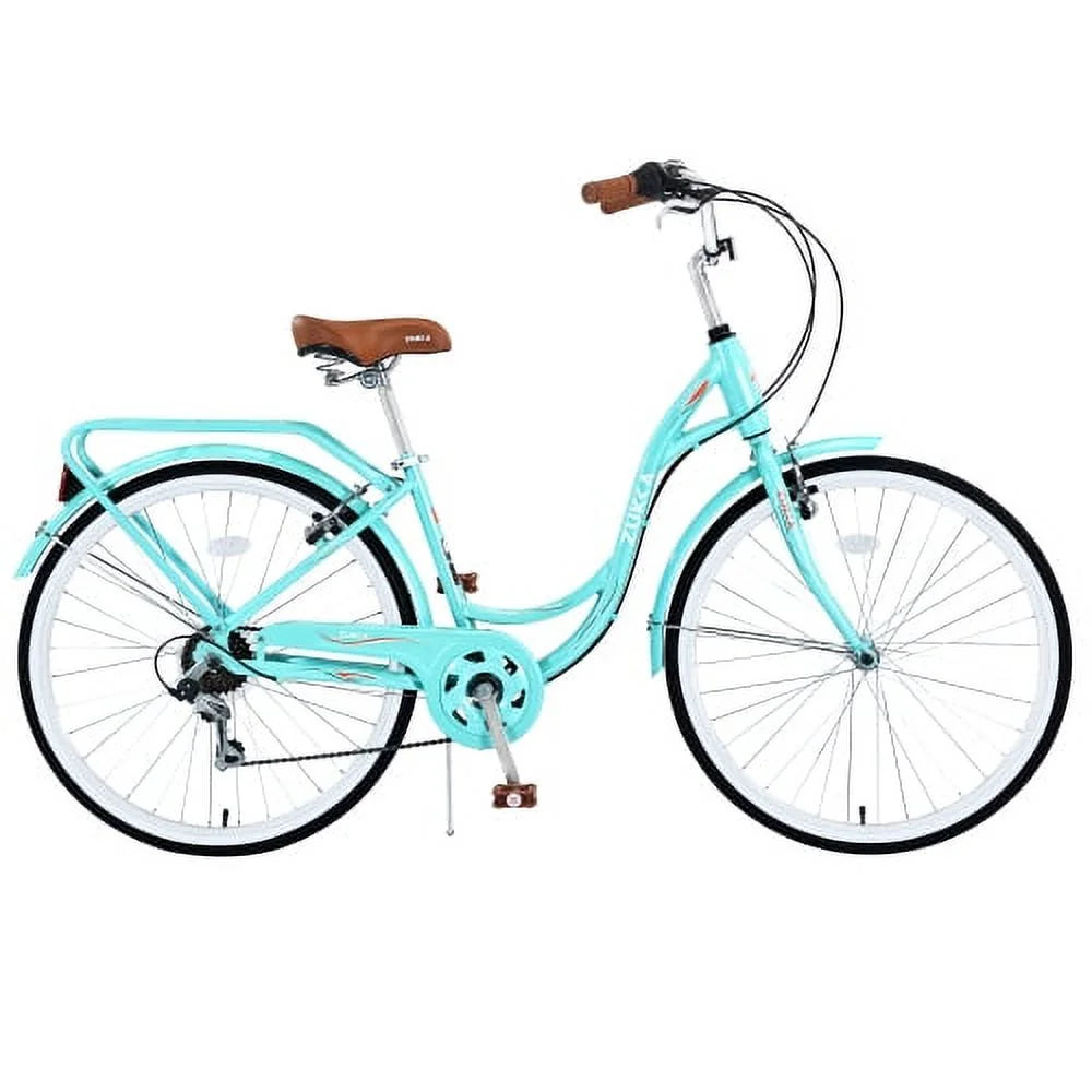 Blue 26-Inch 7-Speed Steel Frame Beach Cruiser Bike S22144