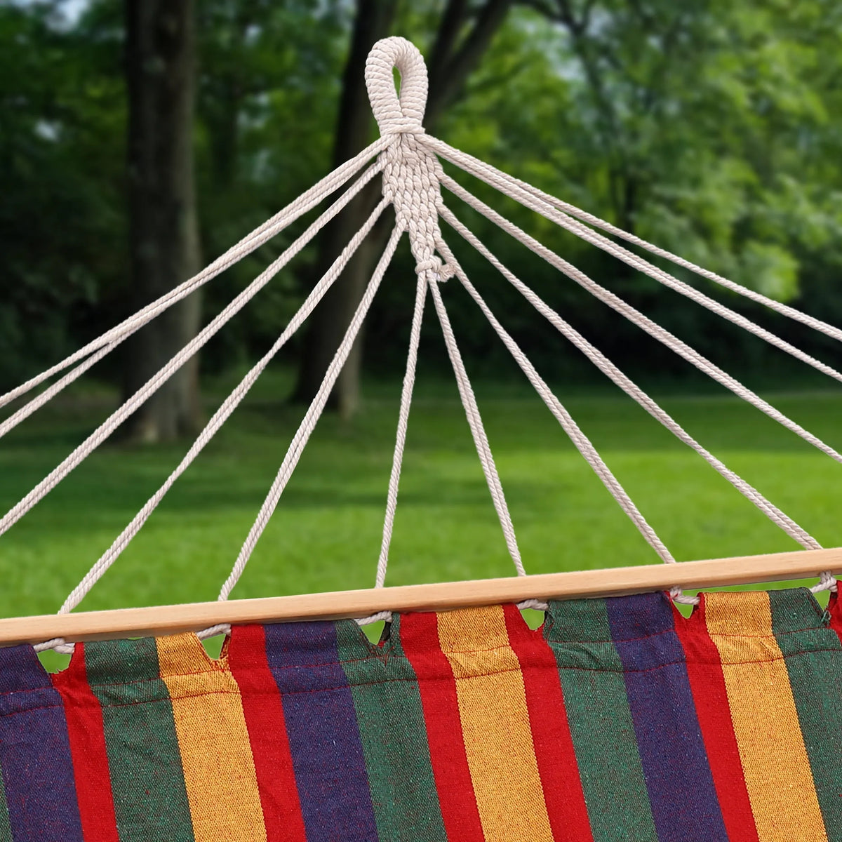 Cotton Hammock for 2 Persons 5ft Wide 420 lbs Capacity Q9182