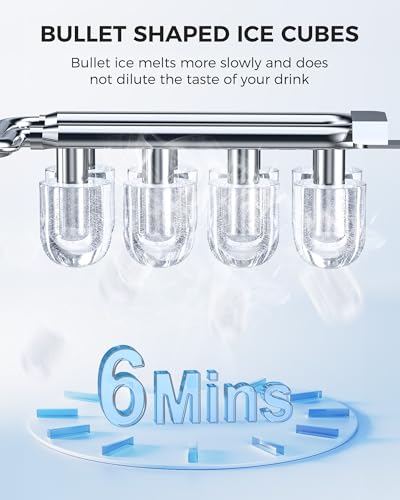 Countertop Portable Ice Maker with Ice Basket and Scoop D3876