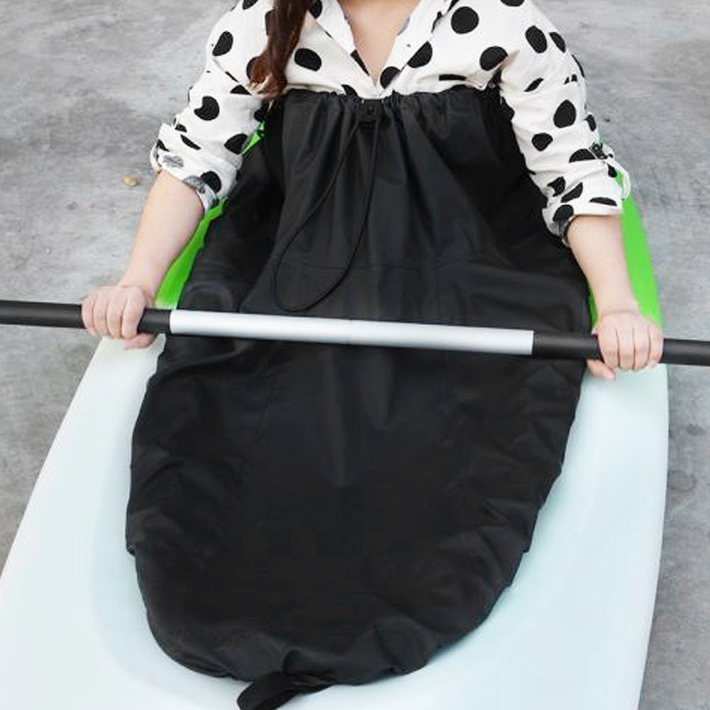 Adjustable Nylon Kayak Spray Skirt (Black) J802726
