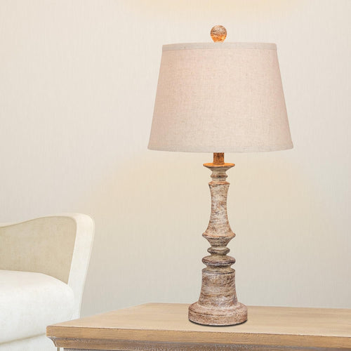26.5 in. Distressed Resin Table Lamp V31837