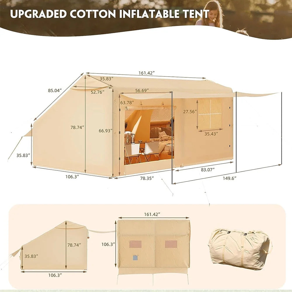 Extra Large Inflatable Camping Tent with Pump X119318