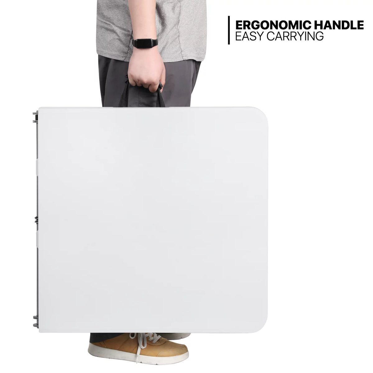 5 Pack 4Ft White Folding Card Table R609701