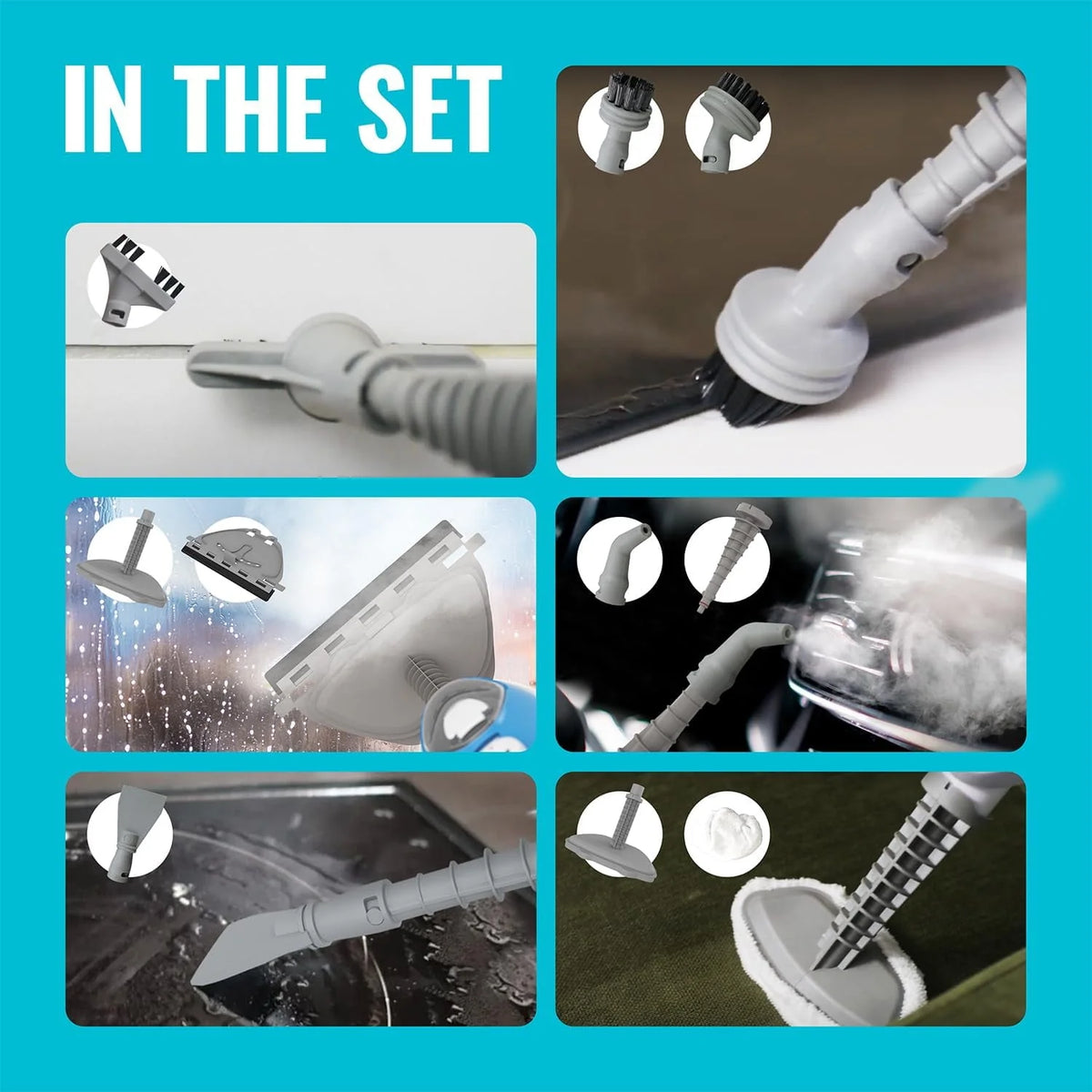 10-in-1 Steam Mop with Detachable Handheld Steam Cleaner P4576