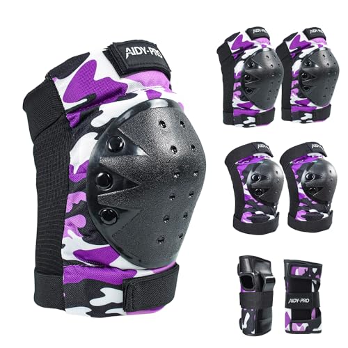 Blue Kids Knee Pads and Elbow Pads Protective Gear Set K7558