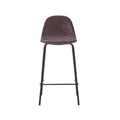 Brown Upholstered Counter Stool Set of 2 D2675