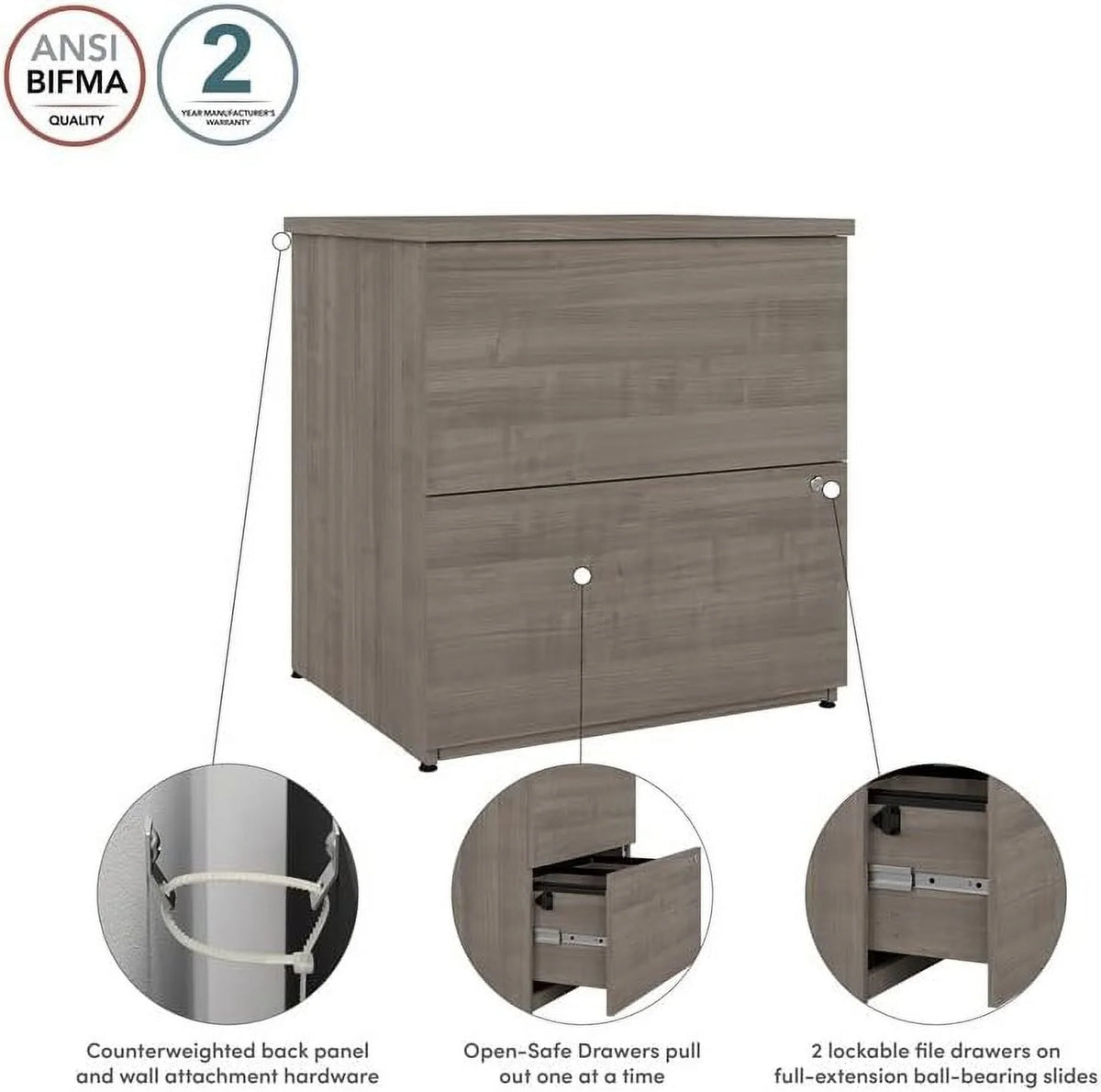 Engineered Wood Lateral File Cabinet L48567