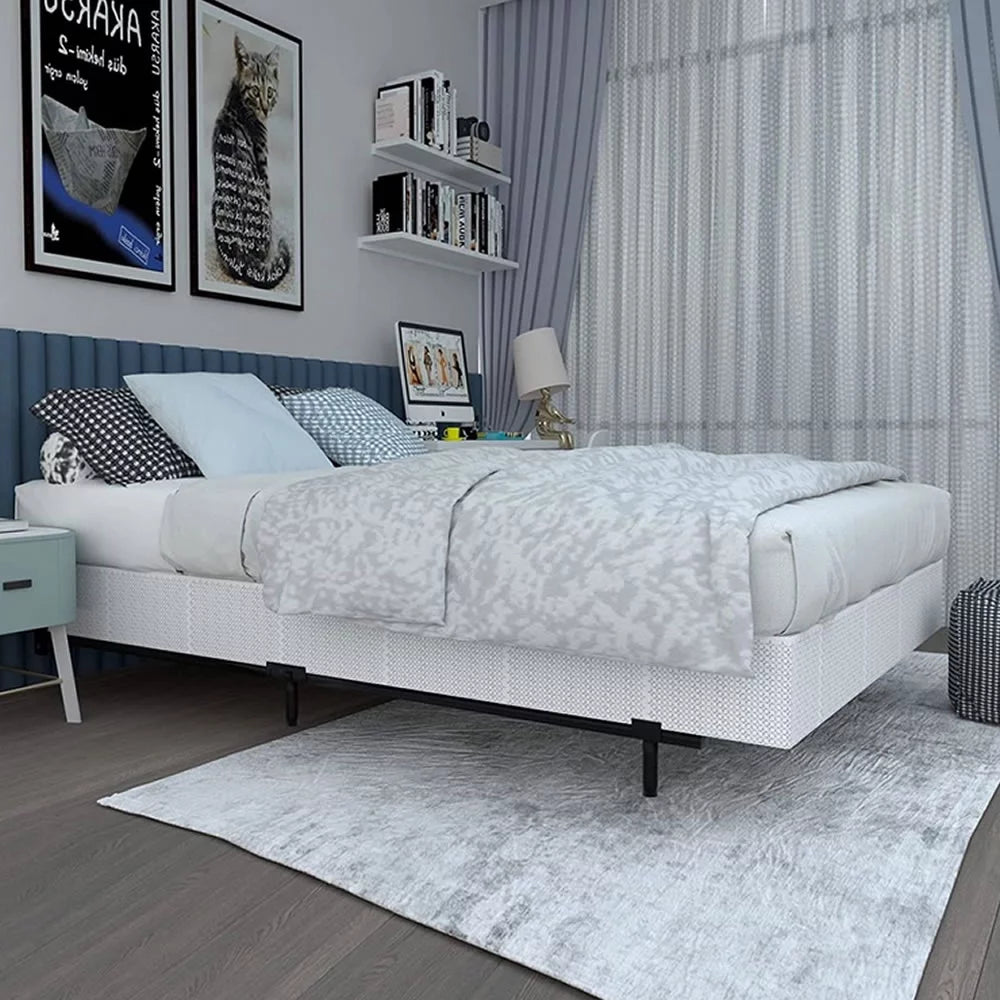 King 9-Leg Metal Bed Frame with Headboard Brackets W7053