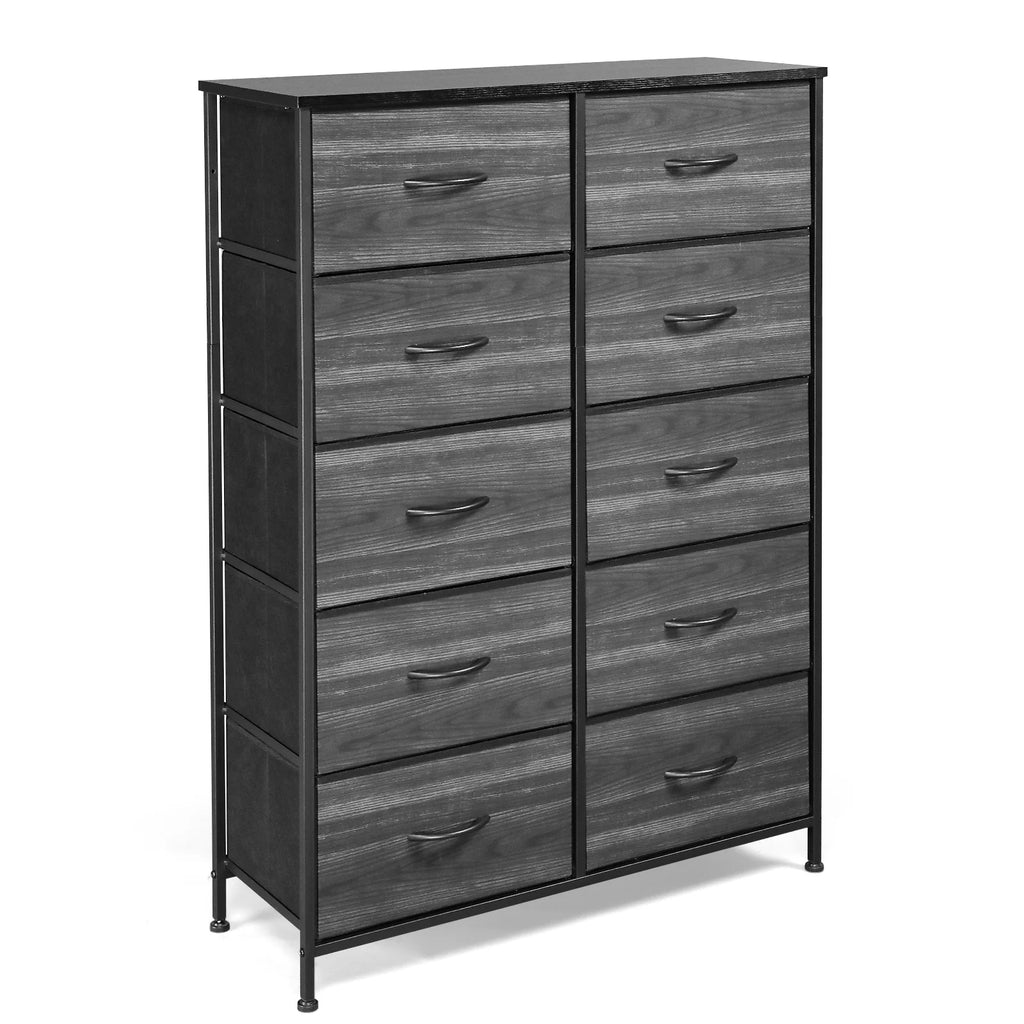 Wide 5 Drawer Storage Dresser with Wood Top R5295