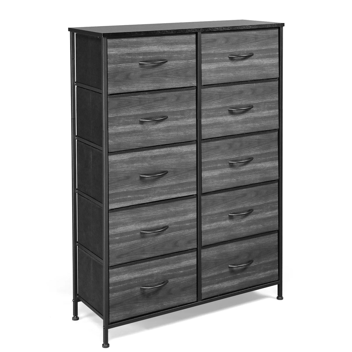 Wide 5 Drawer Storage Dresser with Wood Top R5295
