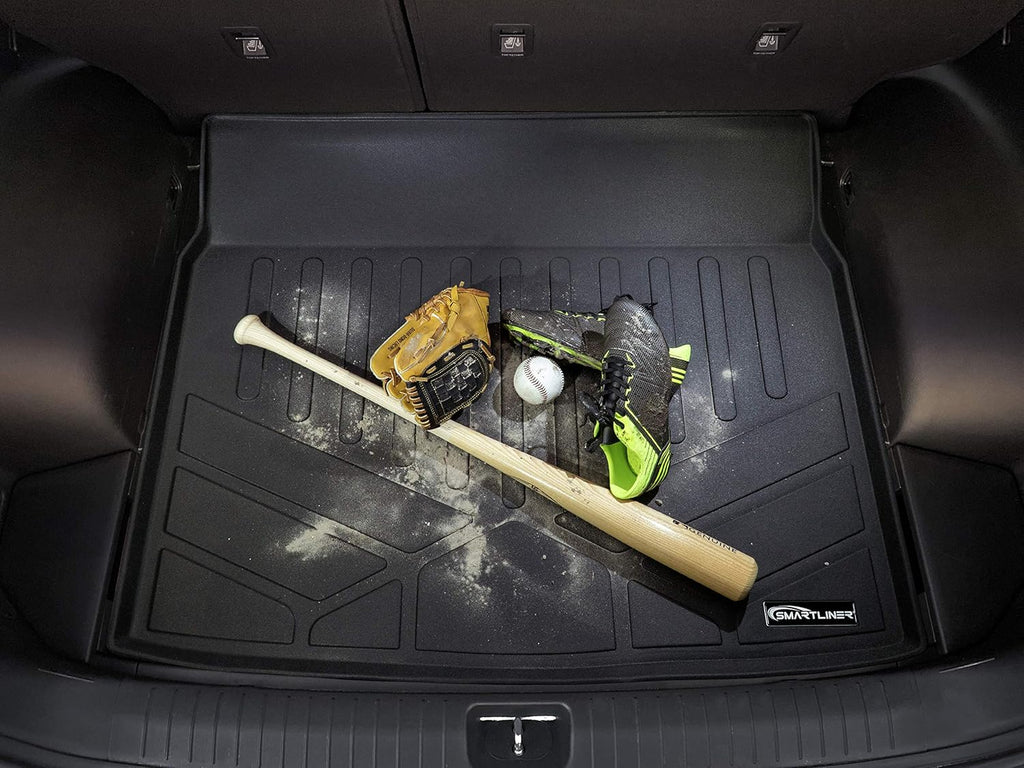 Custom Fit Floor Mats 2 Rows and Cargo Liner Set Black E21984