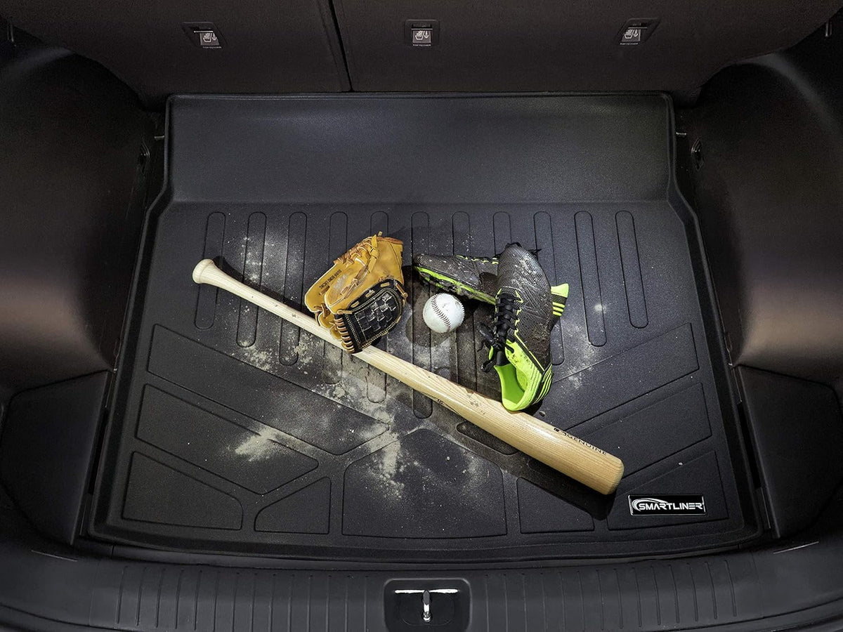Custom Fit Floor Mats 2 Rows and Cargo Liner Set Black E21984