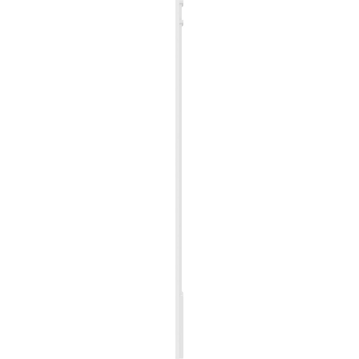 Two Equal Flat Panel PVC Pilaster with Decorative Capital & Base (Pair) O42564