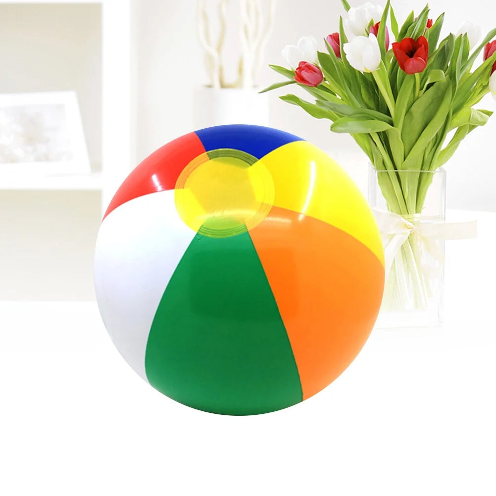 6 Pcs Colorful Inflatable Beach Ball Pool Toys Y745