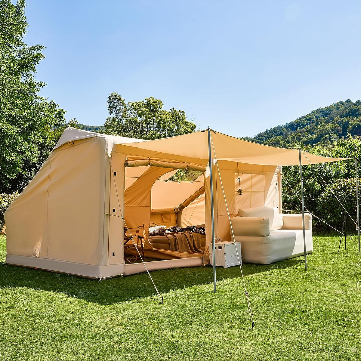 Extra Large Inflatable Camping Tent with Pump X119318