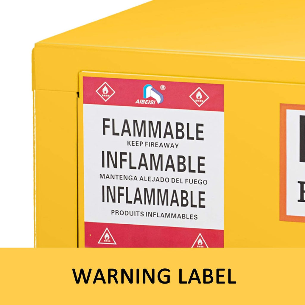 Galvanized Steel Flammable Storage Cabinet with Adjustable Shelf B641621