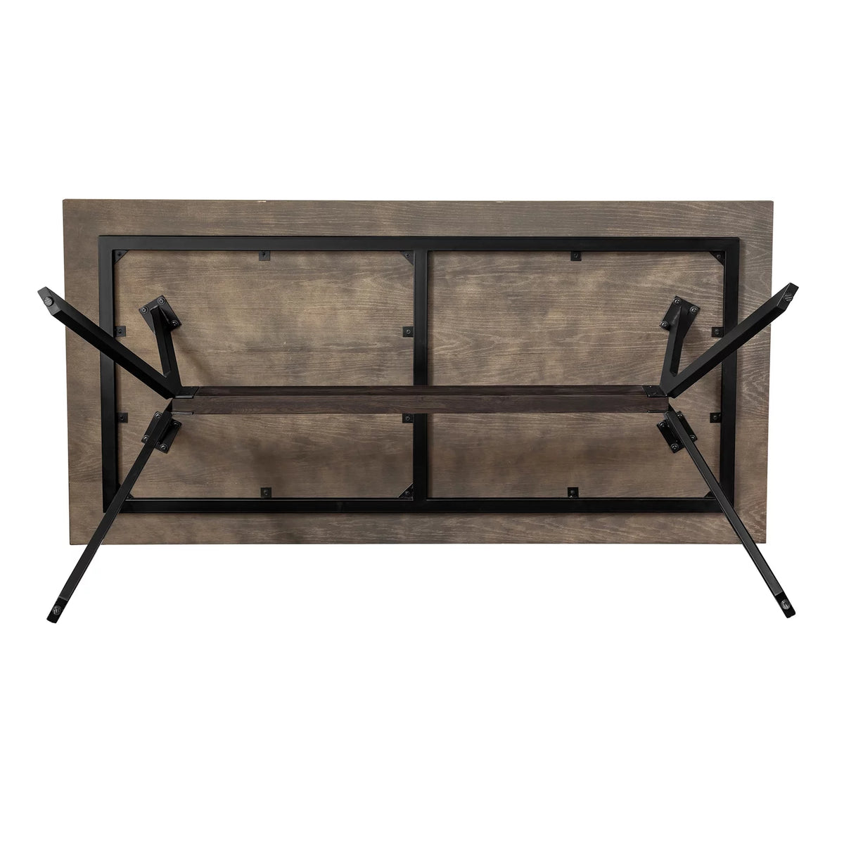 79 Inch Rectangular Wooden Dining Table with Trestle Base V2041