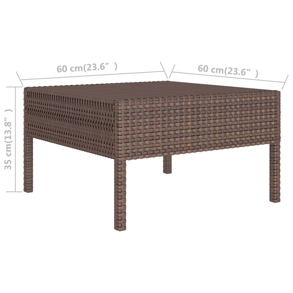 12 Piece Brown Poly Rattan Sectional Outdoor Furniture Set Z5140