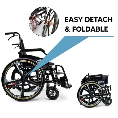 Black 17.5" Seat Width Self Propelled Wheelchair A346500