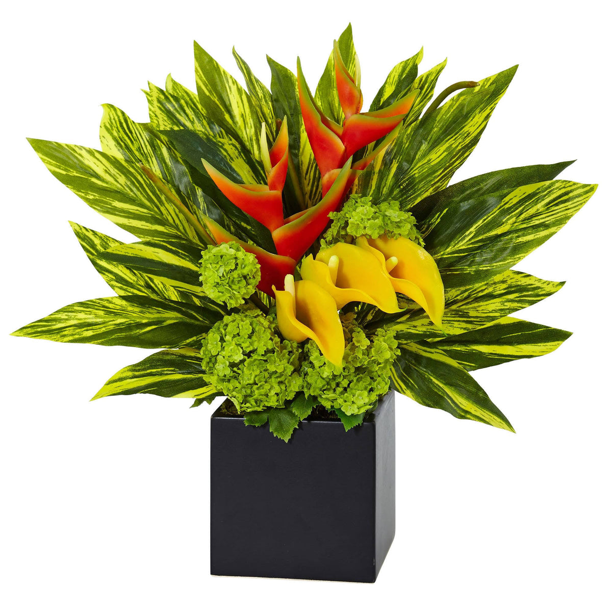 Silk Heliconia and Calla Arrangement T5538