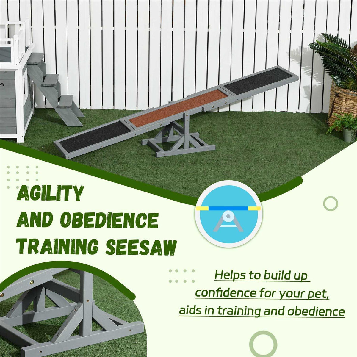 Wooden Dog Agility Seesaw Q589