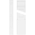 Two Equal Flat Panel PVC Pilaster with Decorative Capital & Base (Pair) O42564