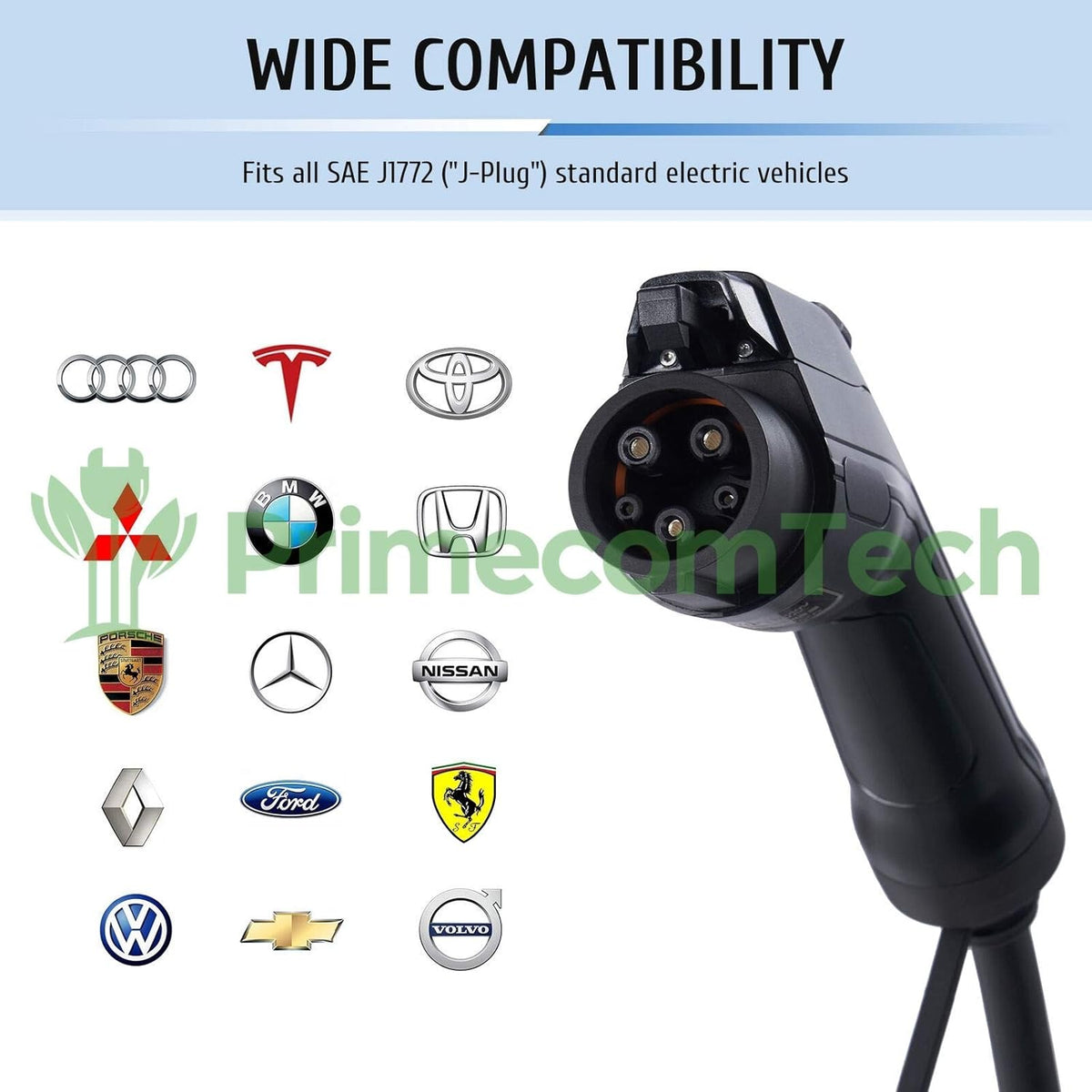 Level 2 Electric Vehicle Charger Amperage Adjustable 50Ft Cable A11142