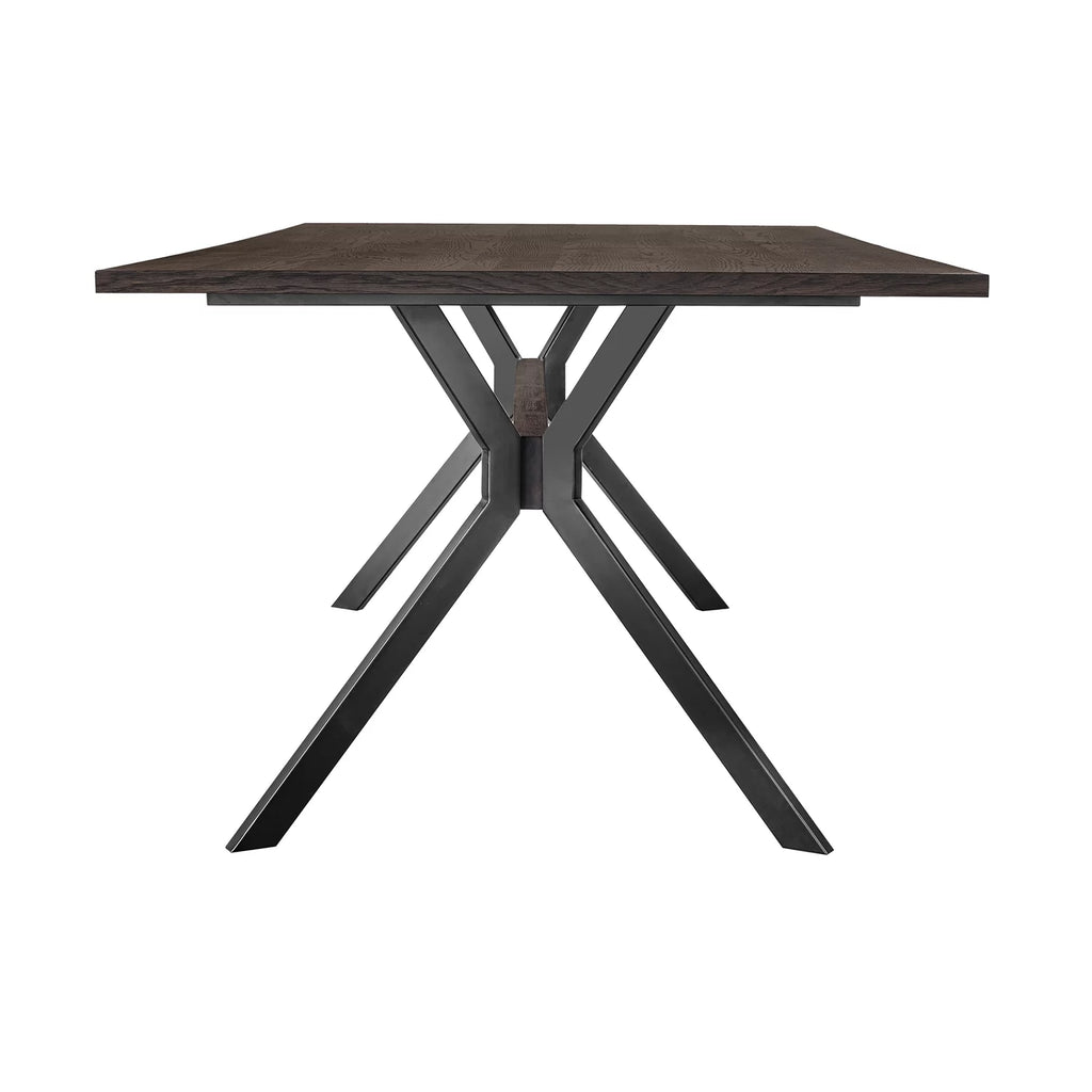 79 Inch Rectangular Wooden Dining Table with Trestle Base V2041