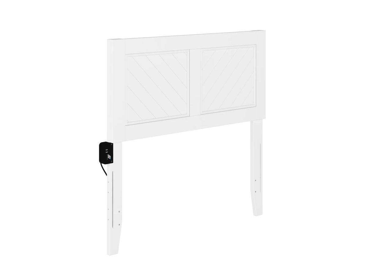 White Solid Wood Twin Headboard B934