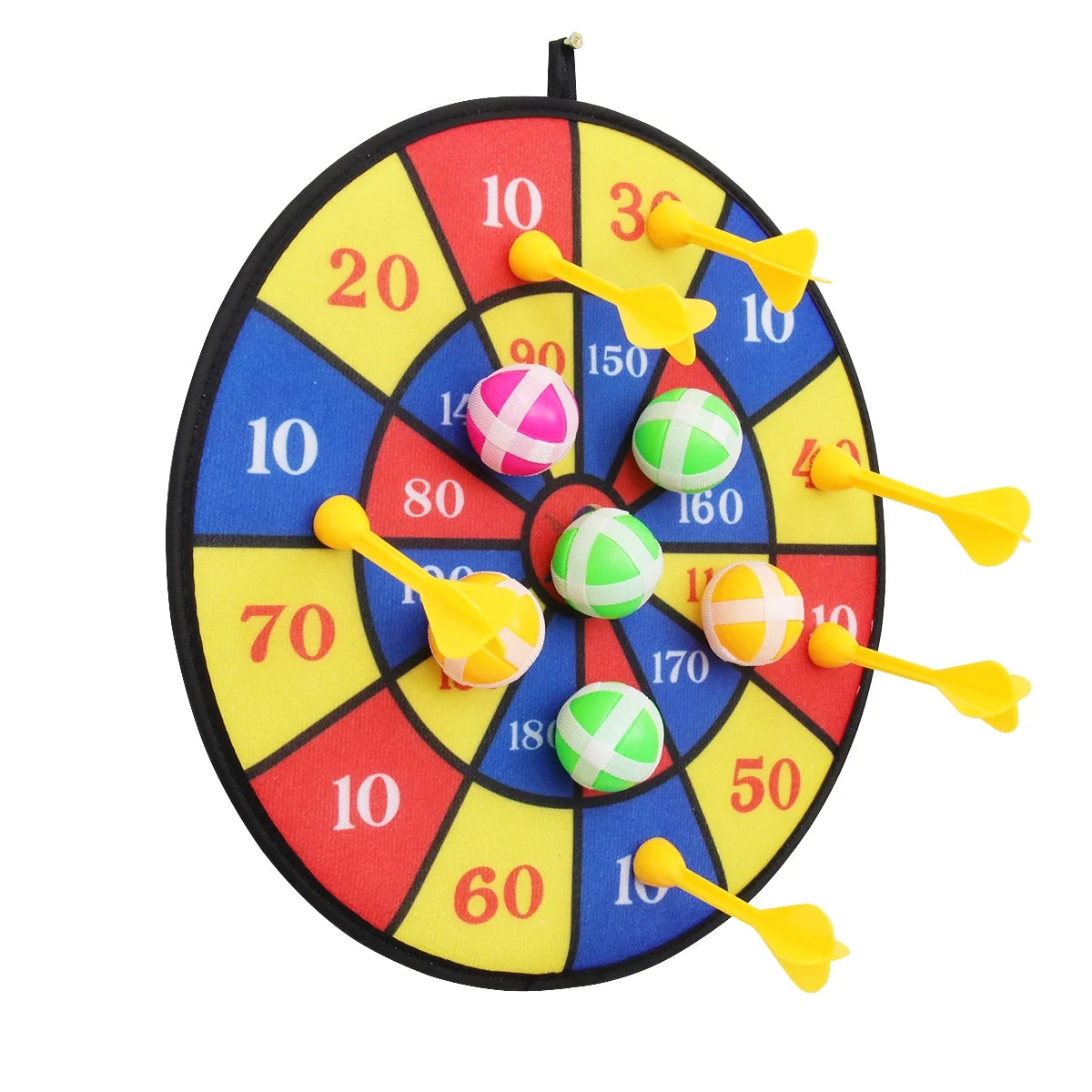 Flocking Dart Board Set with 4Pcs Darts Q4758